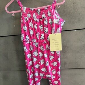 Hello Kitty Viscose Bamboo Romper 18/24. NWT. Sold out print.